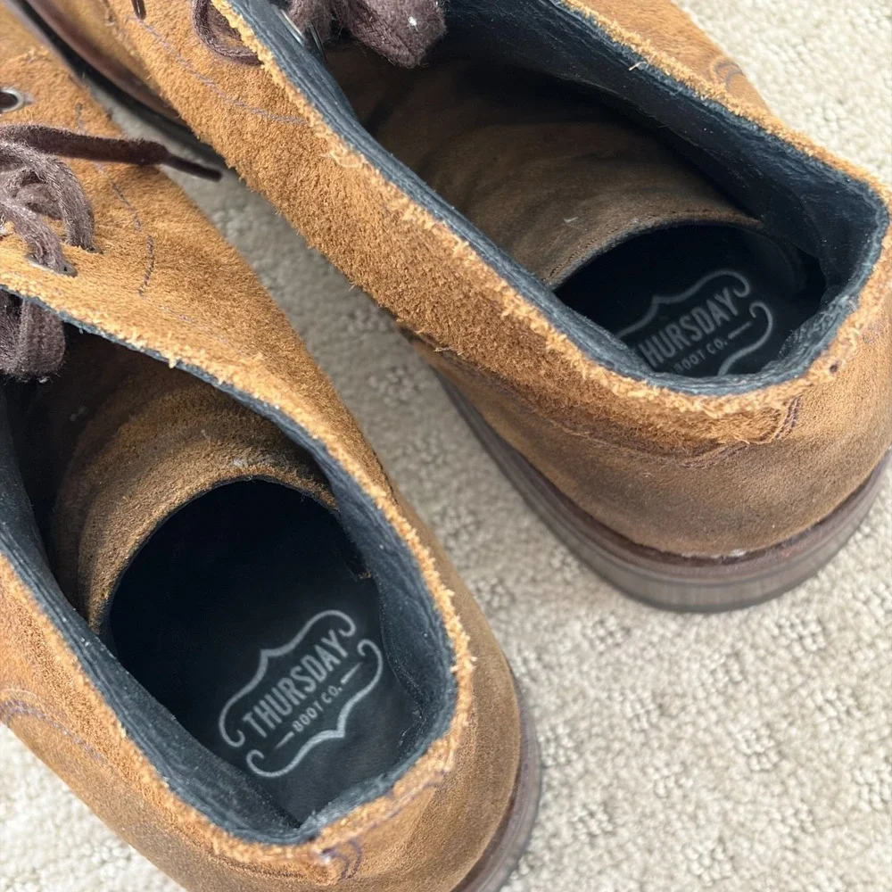 Thursday‎ Boot Company President Everyday Boots Mocha Suede Lace Up Men US 12